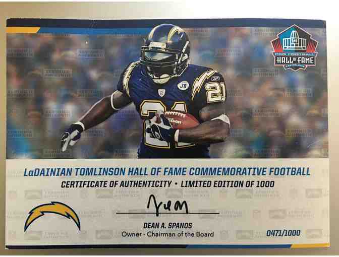 Los Angeles Chargers: LaDainian Tomlinson Hall of Fame Commemorative Football