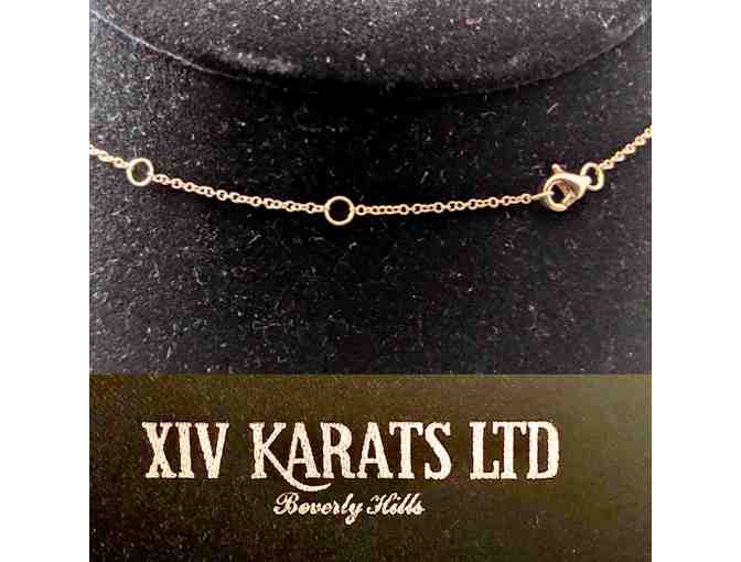 14k Gold, Diamond and Turquoise Heart Necklace from XIV Karats