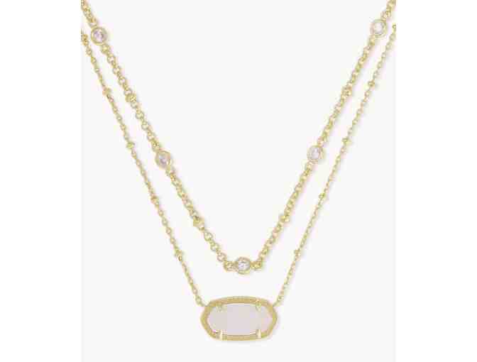 Kendra Scott: Elisa Gold Multi Strand Necklace in Iridescent Drusy