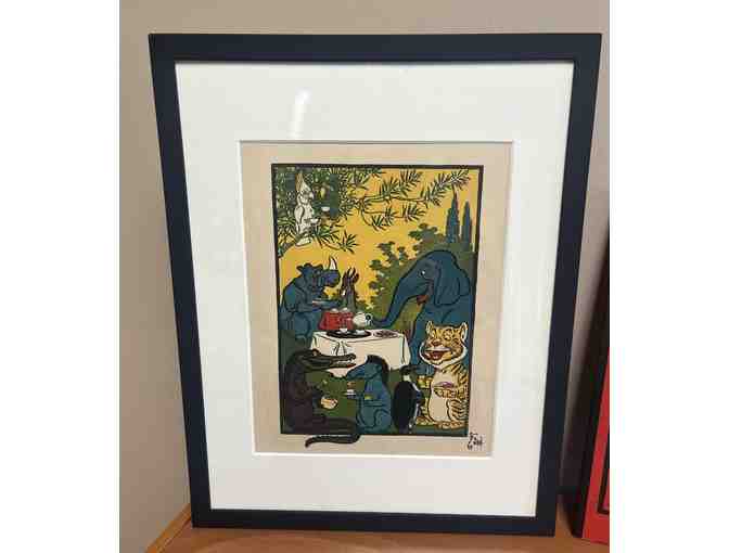 Framed W. W. Denslow Illustration and One Ring Circus Book