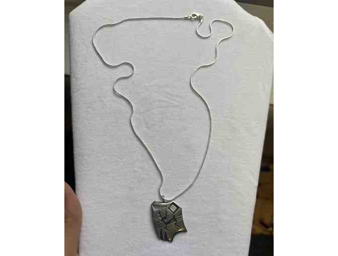 Native American Sterling Deer Pendant Necklace