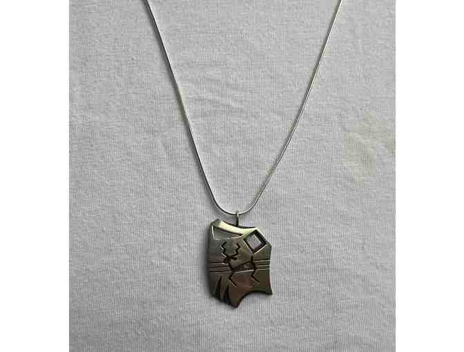 Native American Sterling Deer Pendant Necklace