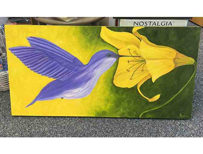 Hummingbird Oil Painting by Regina Petrecca