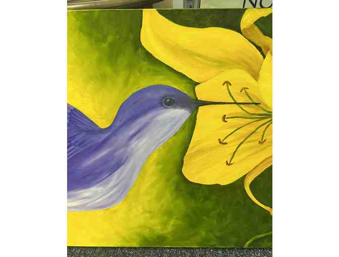 Hummingbird Oil Painting by Regina Petrecca