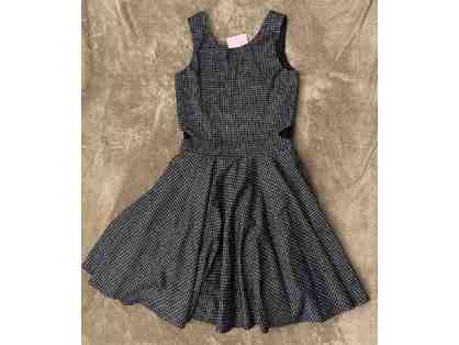 Frankie's on the Park Black and Silver Kids Dress, Size 12