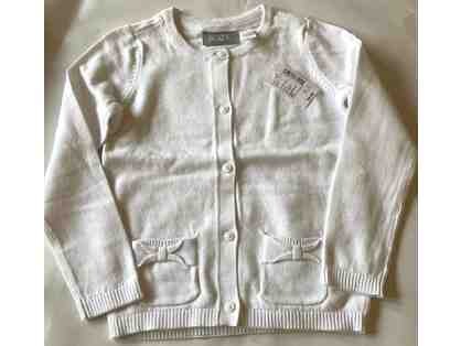 Children's Place Kids White Cardigan Sweater, Size 4T