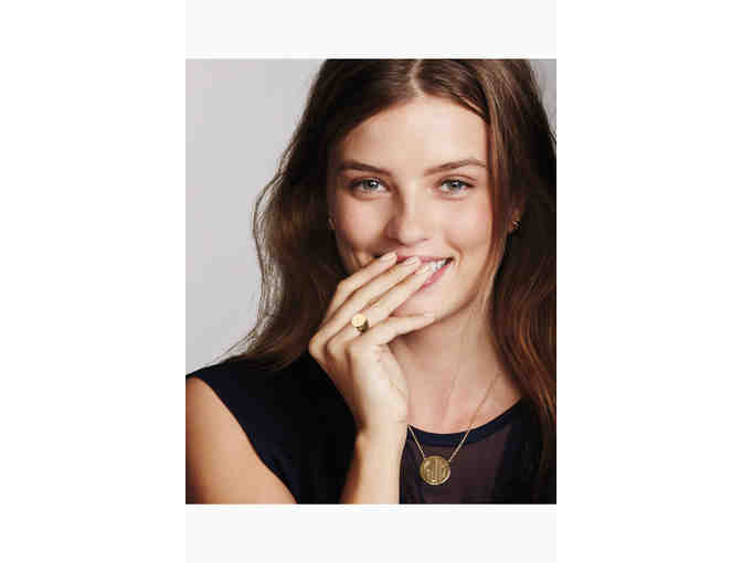 Stella & Dot Necklace, Engraved 'BIRDS' Necklace