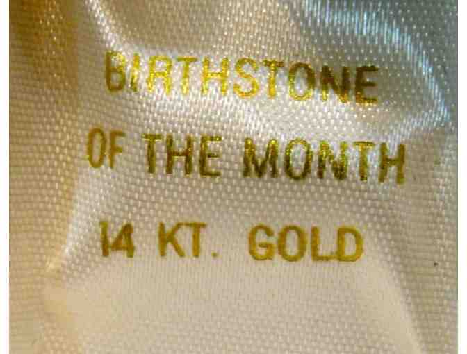 Emerald Birthstone stud earrings 14K