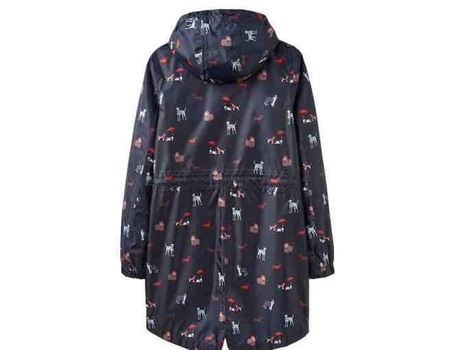 Joules Dogs Golightly Hooded Waterproof Zip-Up Jacket - Women size 6