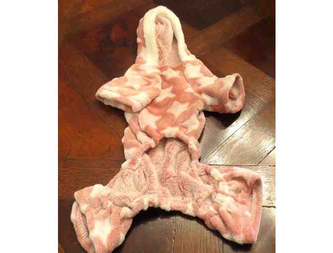 Toasty Warm Plush Pj for your Pup - Pink with stars