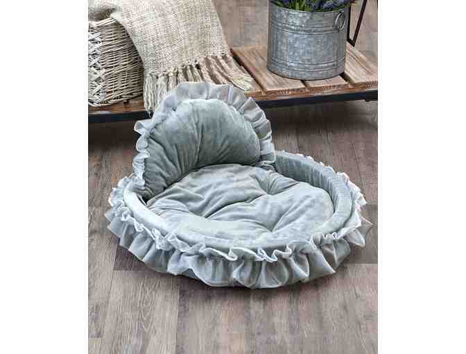 Ruffled Velvet Pet Bed