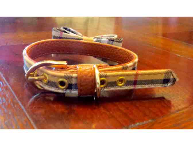 Designer Plaid Dog Collar - small