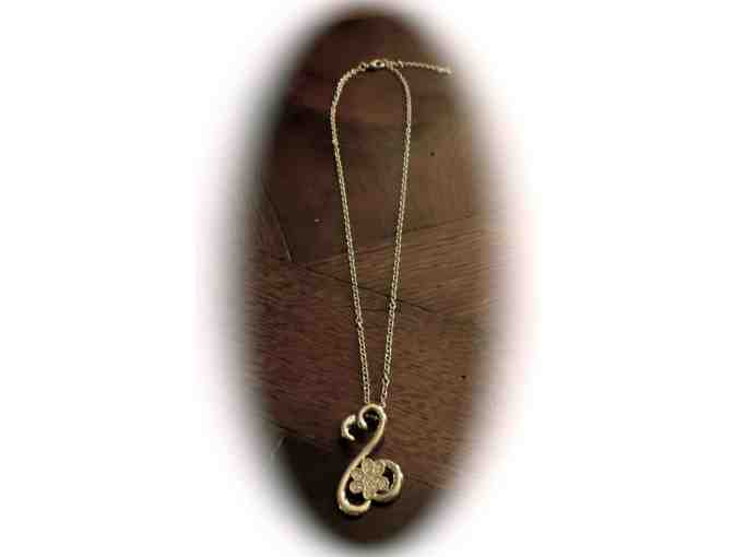 Open Heart Paw Print Necklace