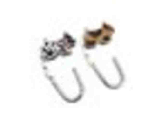 Brown & Silvertone Dog Purse Hook - Set of 2