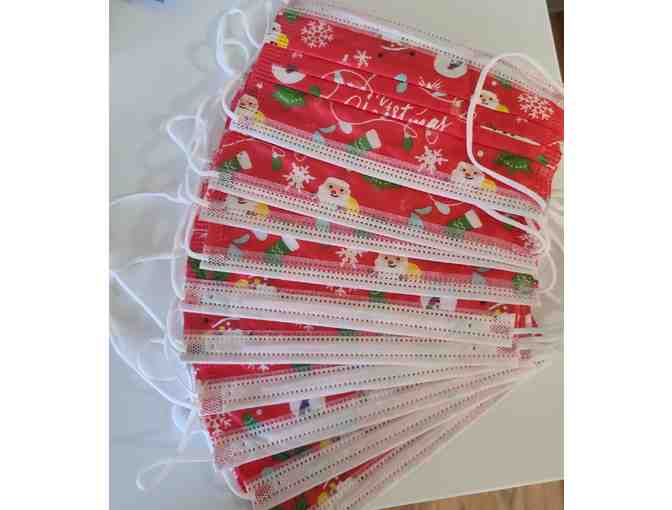 Set of 10 disposable Christmas non medical masks