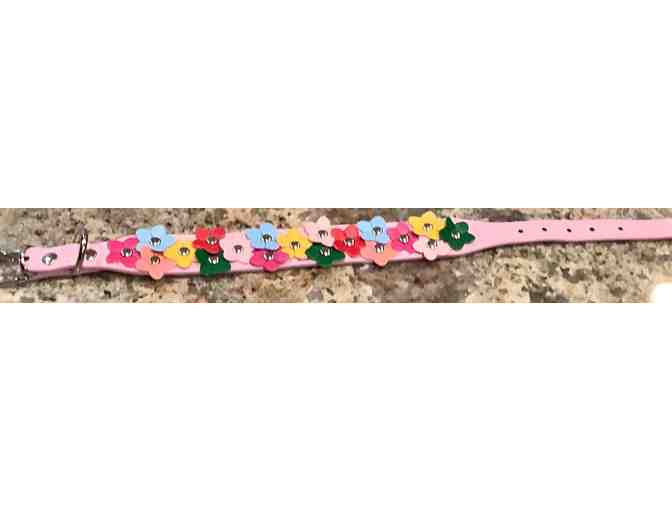 Cute Leather Collar with flowers