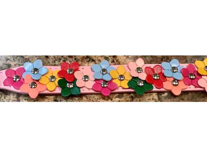 Cute Leather Collar with flowers