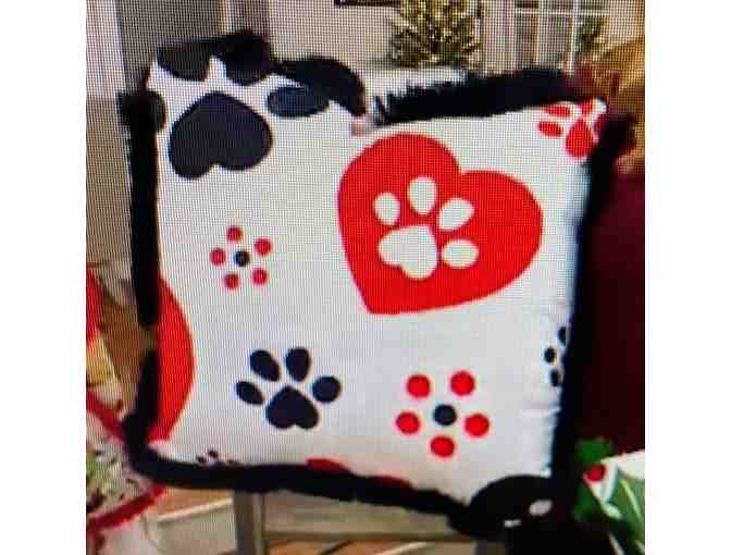 Fringed Paw-Fetti Pillow - Photo 1