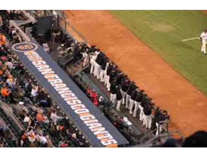 Giants seats behind the dugout!