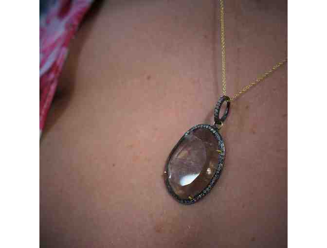 Rutilated Tourmaline Gem Pendant by Edward Avedis and gift card