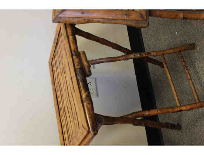 Antique Bamboo Chair & Table Set