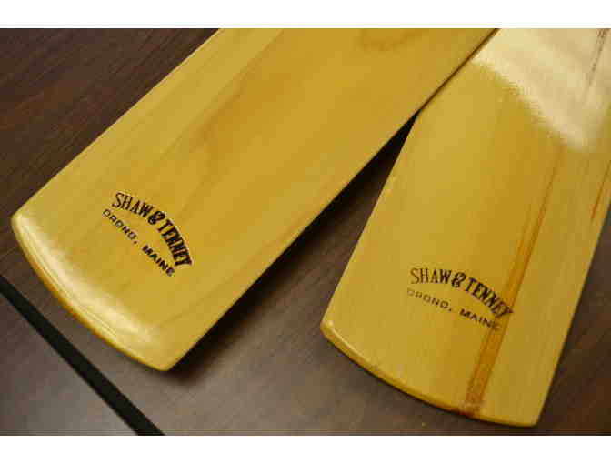 Shaw & Tenney flat blade oars donated by Bay of Maine Boats