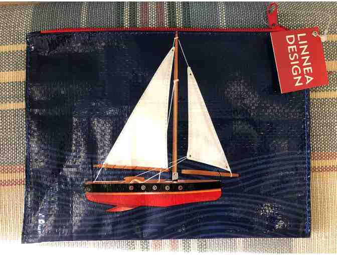 $50 Gift Card and Linnea Design Cosmetic Bag donated by Morph Gallery & Emporium