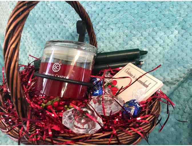 Christmas in Kennebunk Gift Basket donated by Mail-It Unlimited