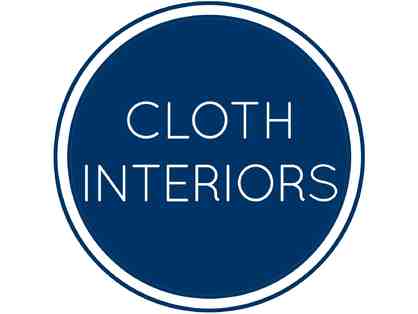$500 Gift Certificate and Custom Decorative Pillow donated by Cloth Interiors