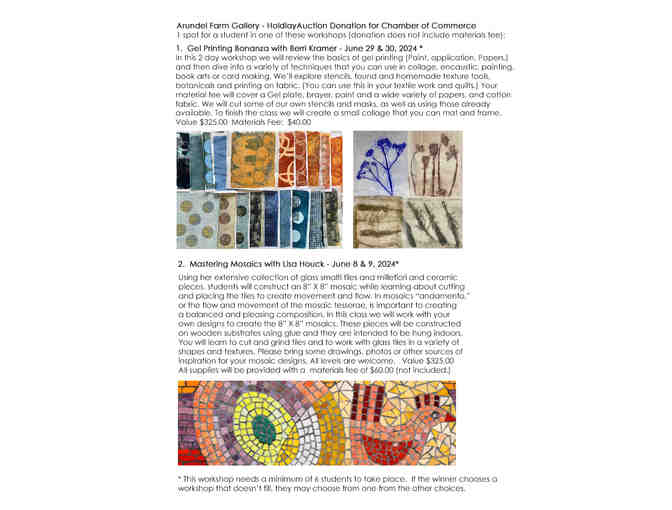 Arundel Farm Gallery - 2 Day Art Workshop