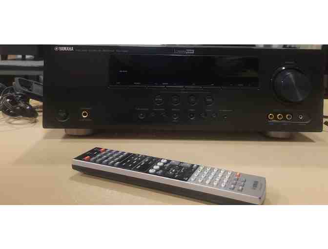 5 Klipsch Speakers, Subwoofer, and Yamaha Receiver w/Remote