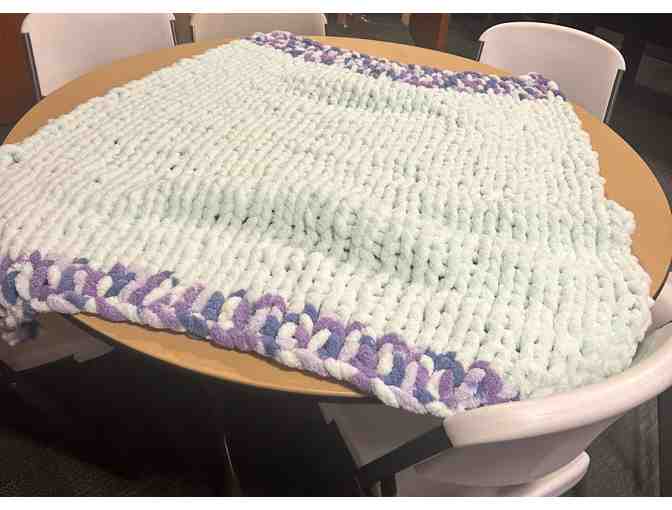 Blanket-Mint green and purple