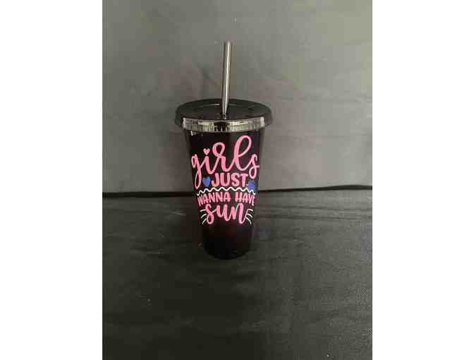 Handmade Tervis Cups with Straw
