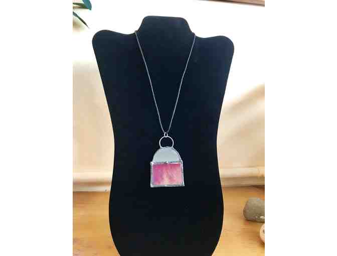 Rose Petal & Mirror Necklace by Myriad Mirage, GMWS Fall Fair Vendor