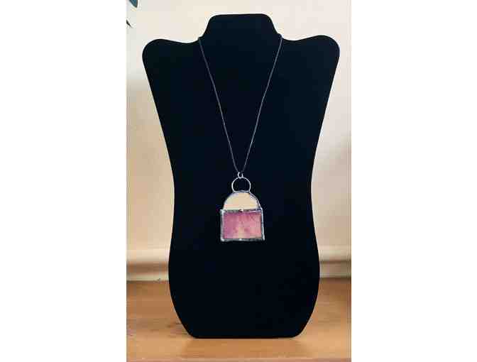 Rose Petal & Mirror Necklace by Myriad Mirage, GMWS Fall Fair Vendor