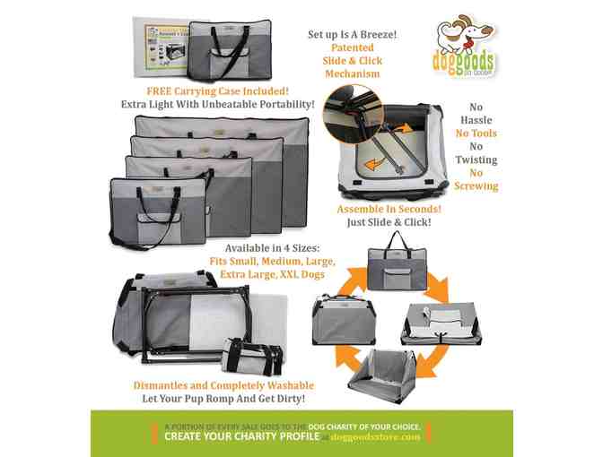 The Foldable Travel Dog Crate by DogGoods - Size XXL