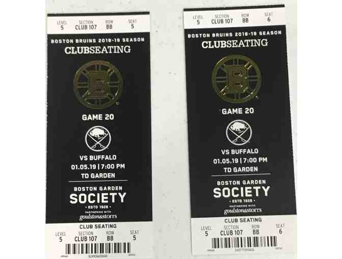 2 Bruins Tickets VS Buffalo, 01/05/19 @ 7 pm