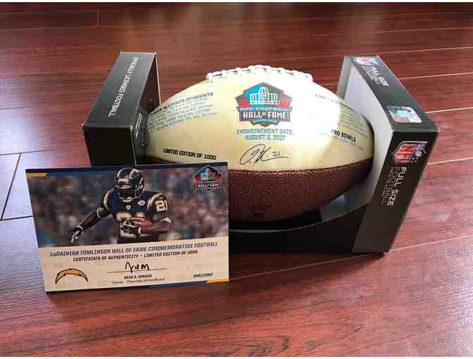 NFL Hall of Fame LaDainian Tomlinson Laser Signed Limited Edition Football