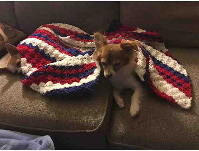 Red, White & Blue Crocheted Blanket - Freedom Inspired