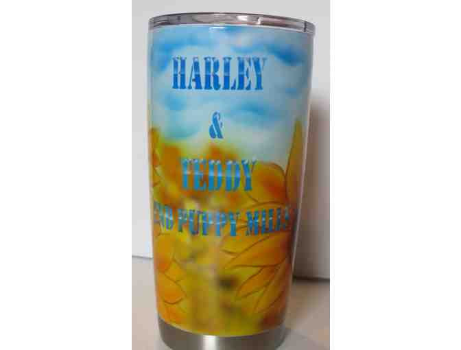 Airbrushed Stainless Steel Tumbler - Harley & Teddy