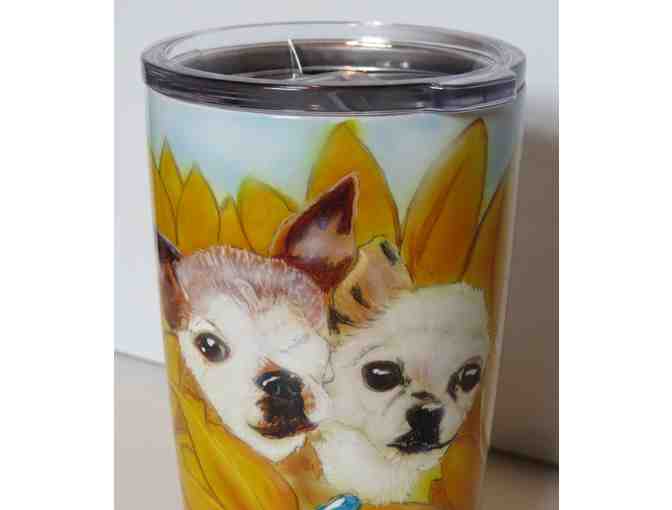 Airbrushed Stainless Steel Tumbler - Harley & Teddy