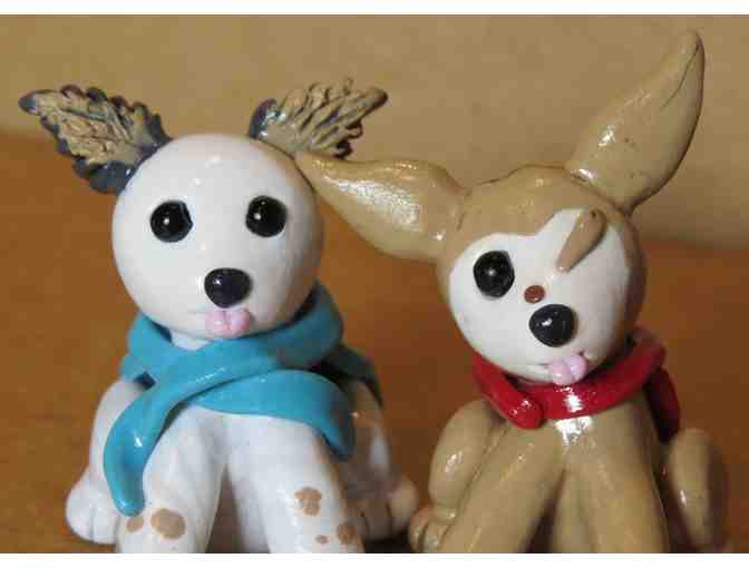 Classic Harley & Teddy Clay Sculptures