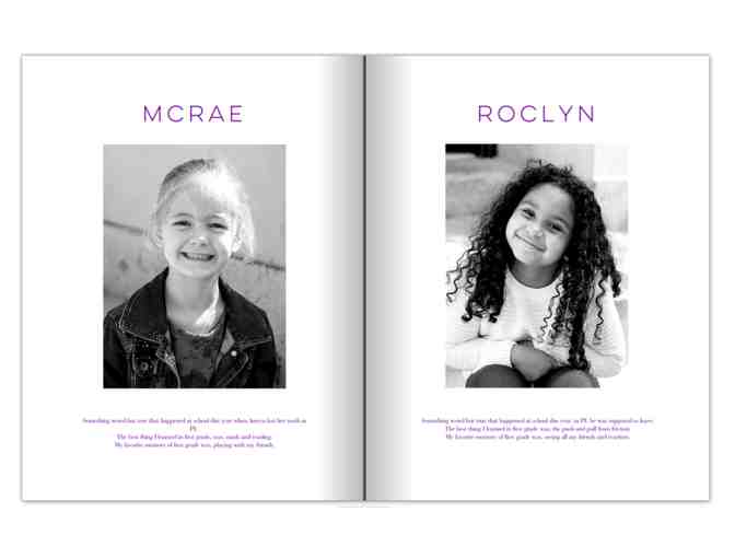 1st Grade : Portrait Photo Essay Book