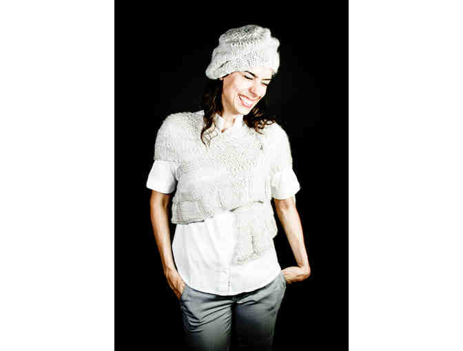 Hemmingsen Knitware - 'Little Nothing' Vest and Beret (Off-White) - Hand knit in Argentina