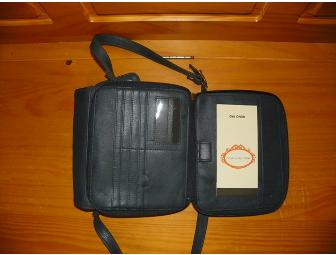 Navy Leather Shoulder Bag by Sereta