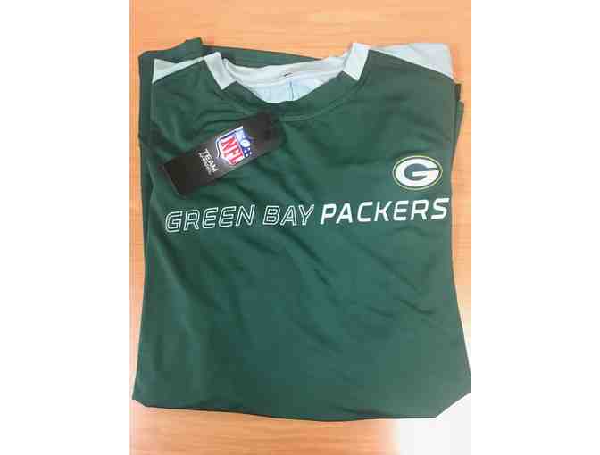 Green Bay Packers Green & Gray NFL Performance Tshirt (Mens L)