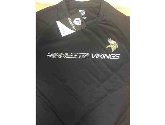 Minnesota Viking Black NFL Performance T- Shirt (Men L)