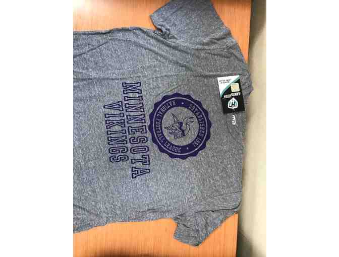 NFL Deluxe T-Shirt - Grey MN Vikings (Mens L)