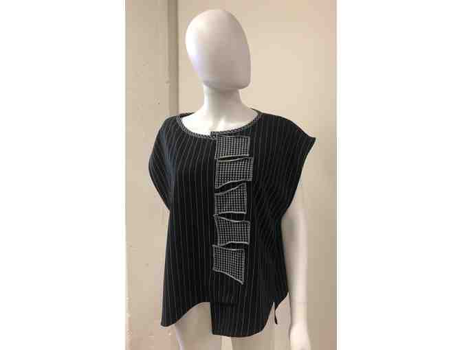 My Sister's Circus XIOO Black and White Vest with a Derby Tote