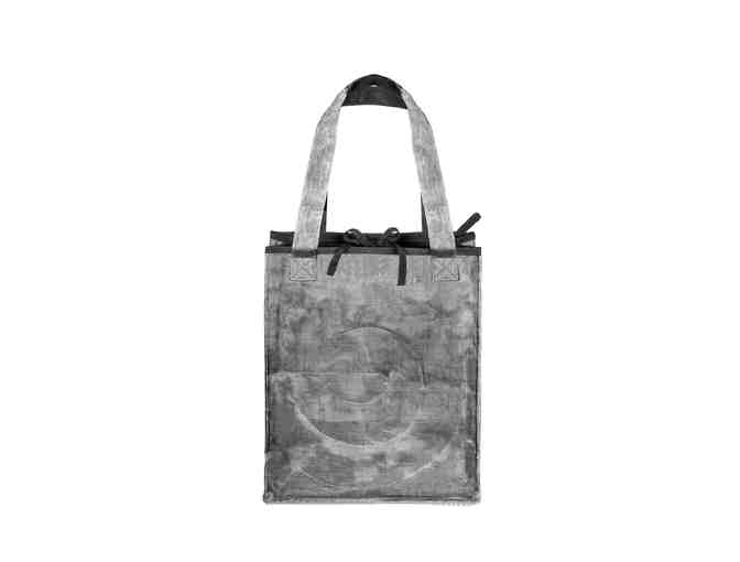 My Sister's Circus XIOO Black and White Vest with a Derby Tote